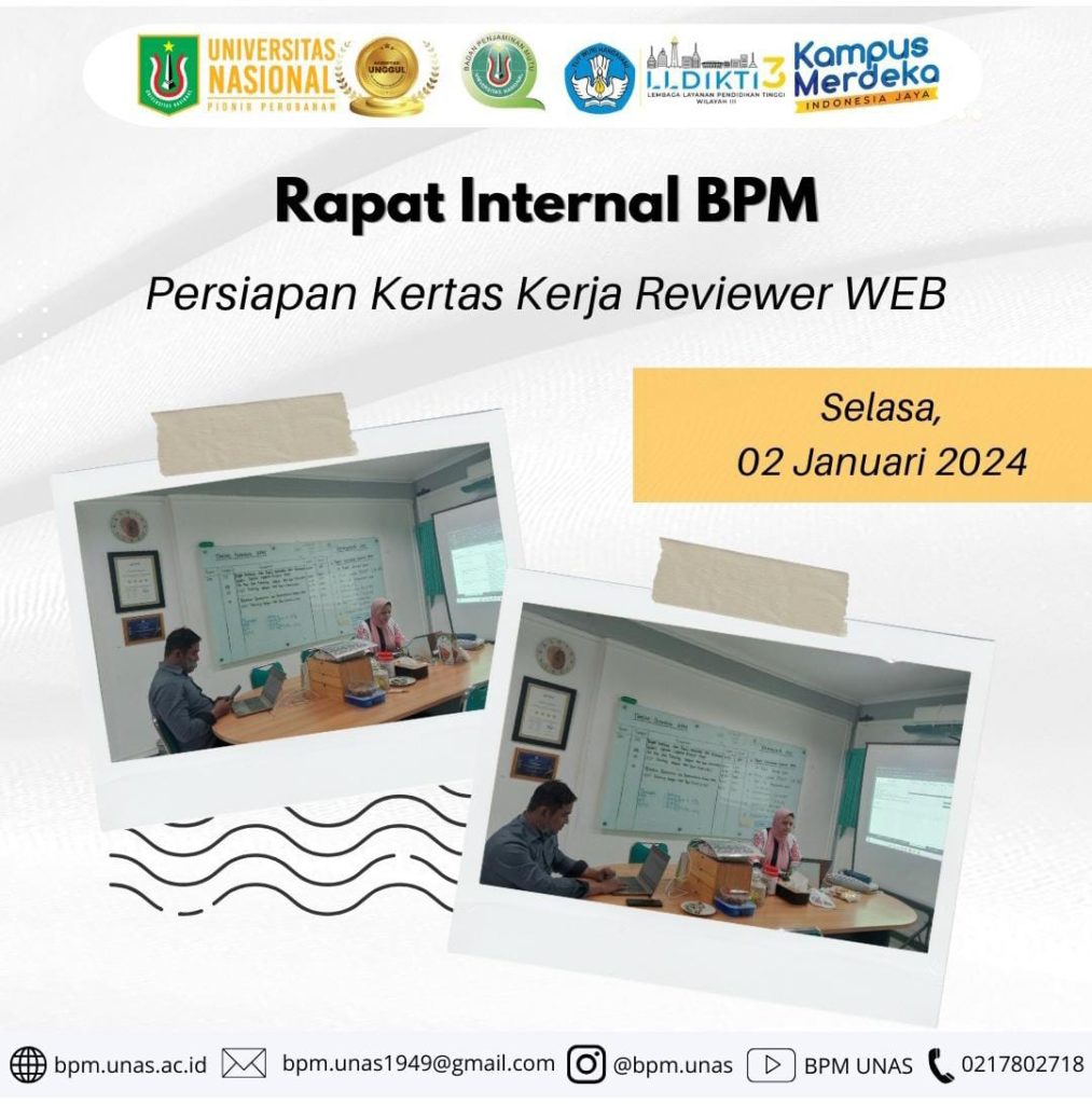 Rapat Koordinasi Review Persiapan Audit Dokumen Badan Penjaminan Mutu