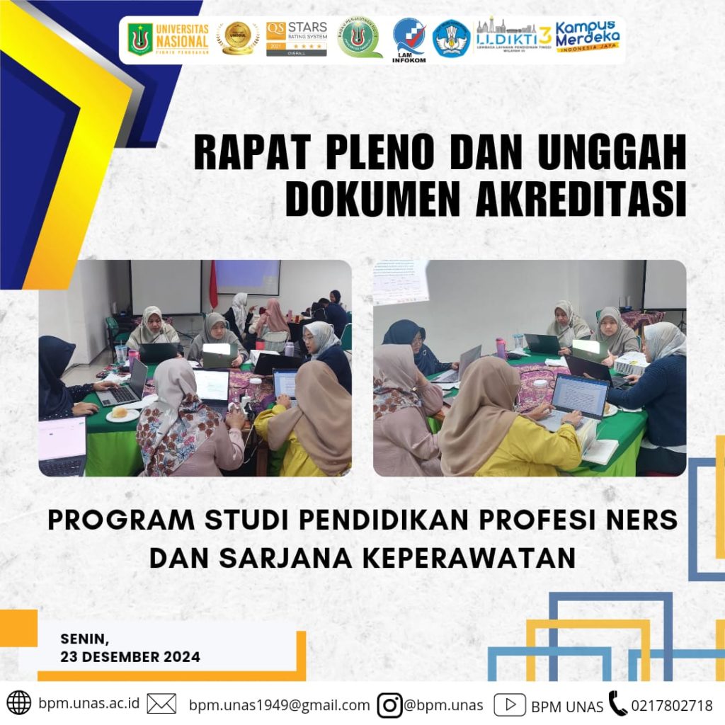 Rapat Pleno dan Unggah Dokumen Akreditasi Program Studi Pendidikan Profesi Ners dan Sarjana Keperawatan