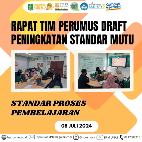 Rapat Tim Perumus Draft Peningkatan Standar Mutu – Standar Proses Pembelajaran