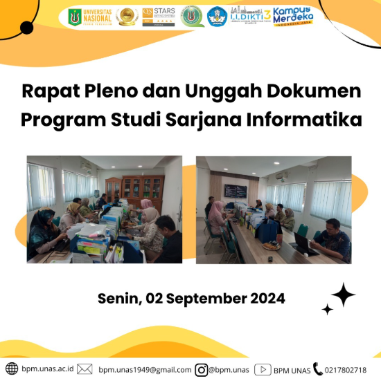 Rapat Pleno dan Unggah Dokumen Akreditasi Program Studi Sarjana Informatika