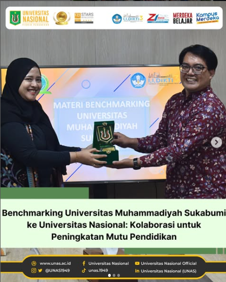 Universitas Muhammadiyah Sukabumi (UMMI) melakukan kegiatan benchmarking ke Universitas Nasional (UNAS)