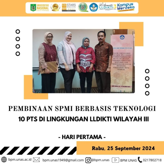 Pembinaan SPMI Berbasis Teknologi bersama 10 PTS di Lingkungan LLDIKTI Wilayah III