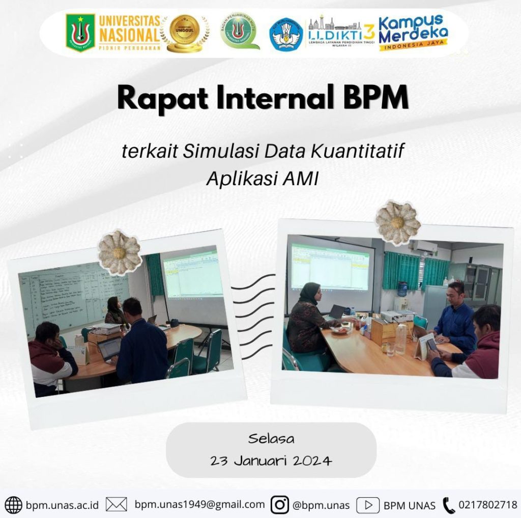 Rapat Internal BPM terkait Simulasi Data Kuantitatif Aplikasi AMI