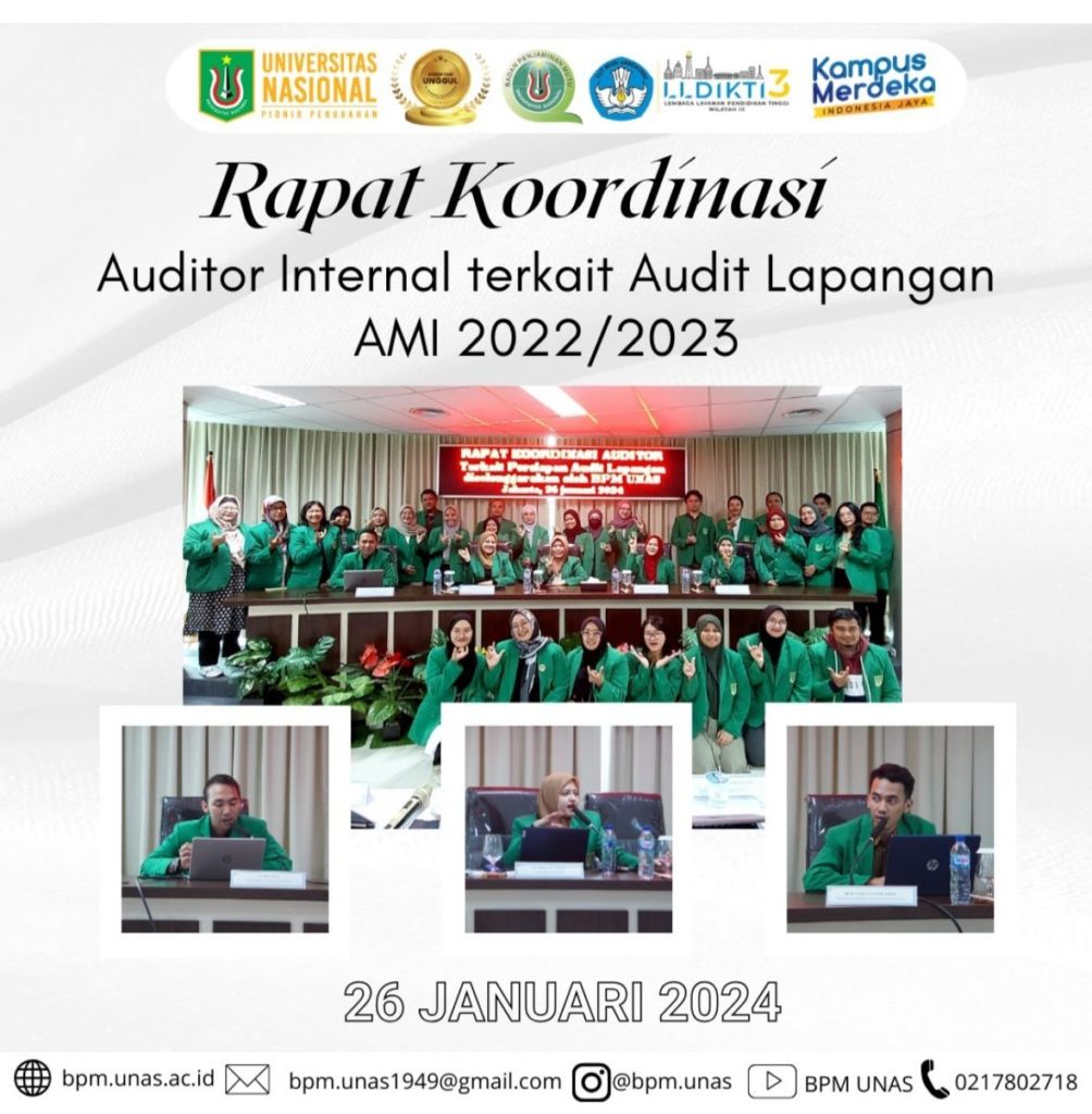 Rapat Koordinasi Auditor Internal Terkait Audit Lapangan AMI 2022/2023