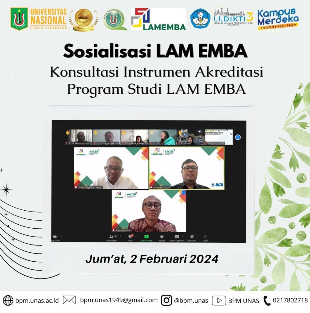 Sosialisasi LAM EMBA Konsultasi Instrumen Akreditasi Program Studi LAM EMBA