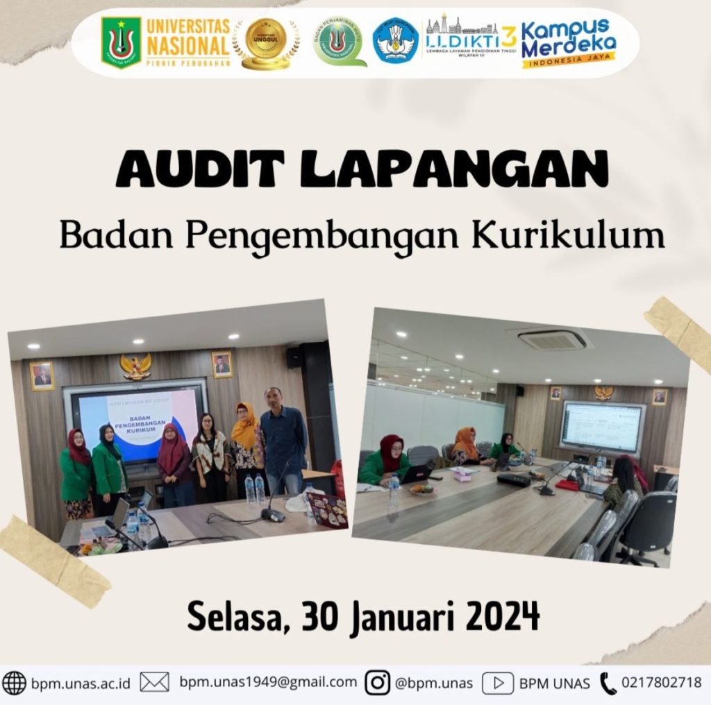 Audit Lapangan Badan Pengembangan Kurikulum