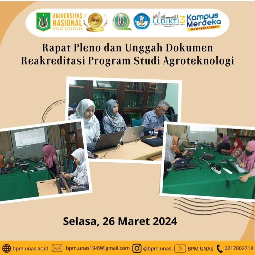 Rapat Pleno dan Unggah Dokumen Reakreditasi Prodi Agroteknologi