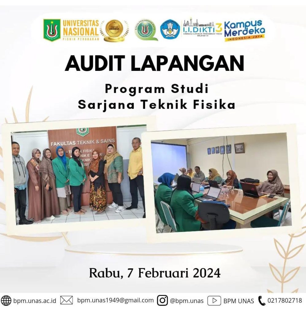 Audit Lapangan Program Studi Sarjana Teknik Fisika