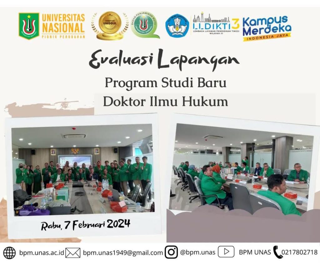 Evaluasi Lapangan Program Studi Baru Doktor Ilmu Hukum