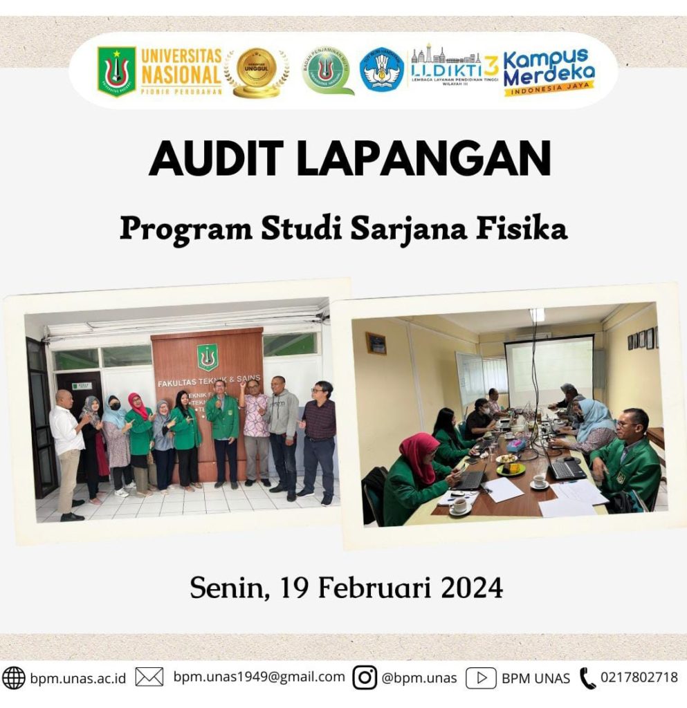 Audit Lapangan Program Studi Sarjana Fisika