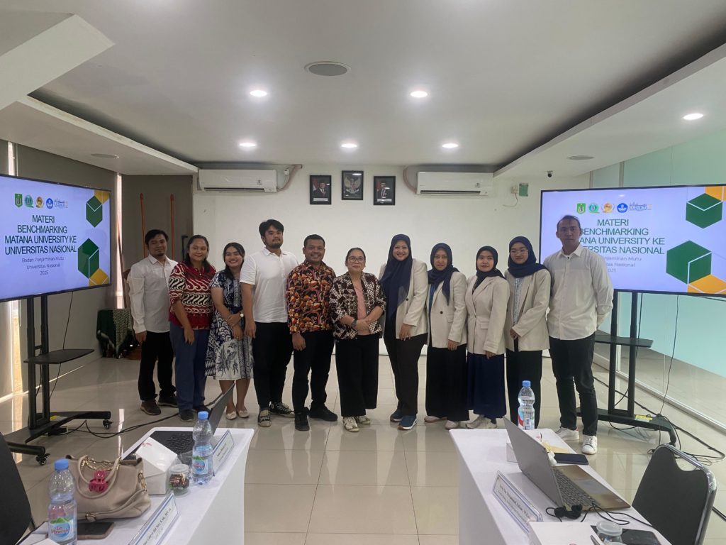 Tingkatkan Tata Kelola Mutu, Lembaga Penjaminan Mutu Matana University Lakukan Studi Banding ke Badan Penjaminan Mutu Universitas Nasional