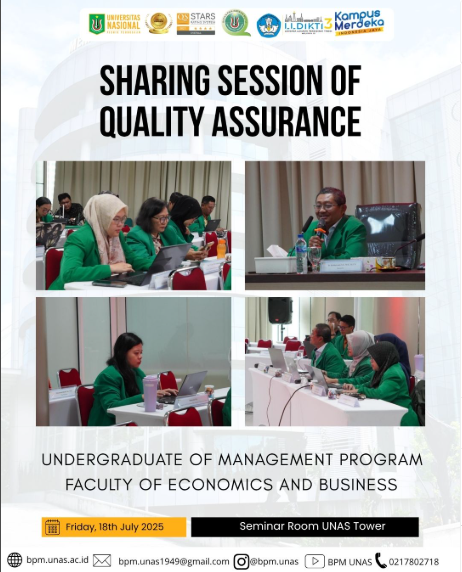 Sharing Session of Quality Assurance Undergraduate of Management Program, Faculty of Economics and Business, Universitas Nasional
