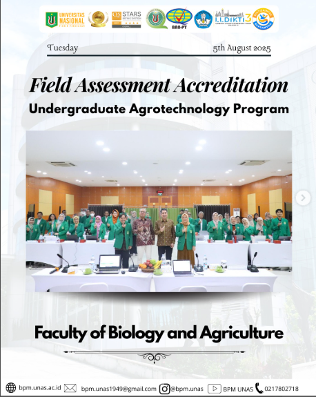 Field Assessment Accreditation – Undergraduate Agrotechnology Program, Faculty of Biology and Agriculture – Universitas Nasional (Day 1 & Day 2)