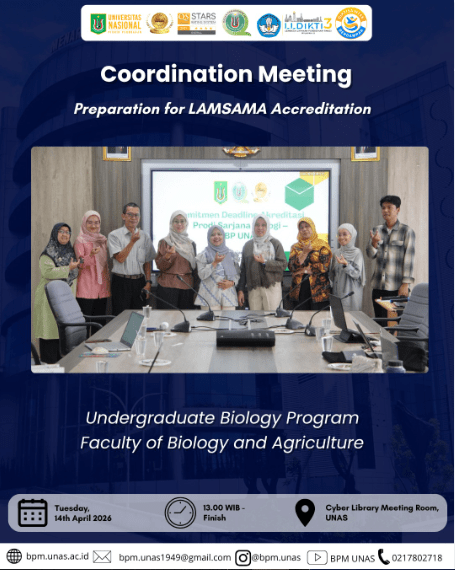 Coordination Meeting Preparation for LAMSAMA Accreditation – Undergraduate Biology Program