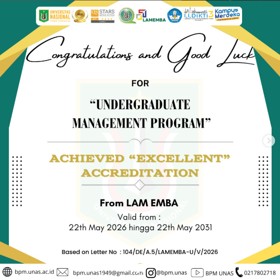 Congratulations and Good Luck for “Undergraduate of Management Program, Faculty of Economics and Business”